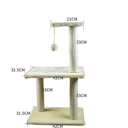 Cat Climbing Frame Litter Tree with Integrated Grab – Solid Wood Stylish Design | Petpexi