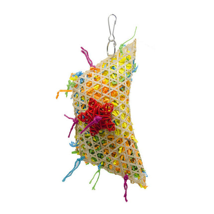 Bird Brushed Straw Toy – Natural 35cm Hanging Toy for Parrots | PetPexi