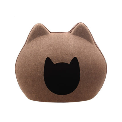 Enclosed Felt Cat Litter House - Cozy Cat Villa | Petpexi