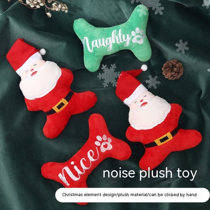 Christmas Dog Plush Sounding Toy – Santa Claus & Holiday Bones | www.petpexi.com