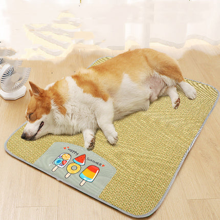 Cooling Rattan Pet Bed – Summer Ice Mat for Dogs & Cats | Petpexi USA