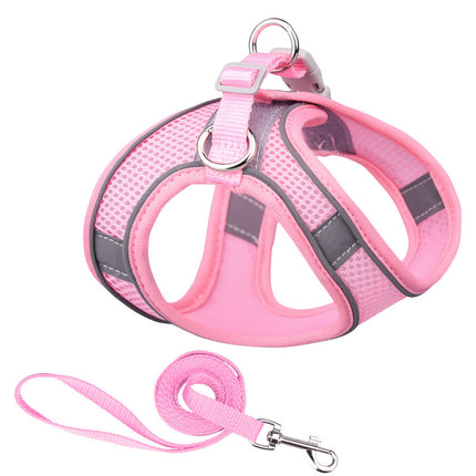 Vest-style Reflective Dog & Cat Harness with Hand Rope Leash – Petpexi