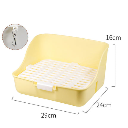 Rabbit Litter Box Bunny Corner Toilet Box Potty Trainer for Hamster, Guinea Pig, Ferret, Rat, Chinchilla Cage Pan