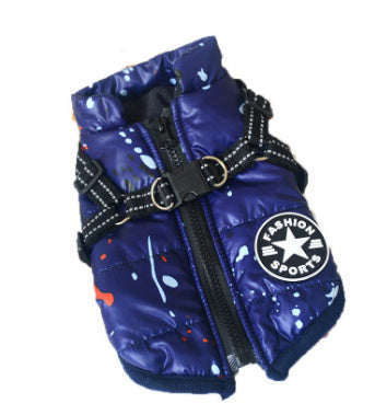 Waterproof Cotton Dog Vest – Chest-Back Winter Jacket | Petpexi