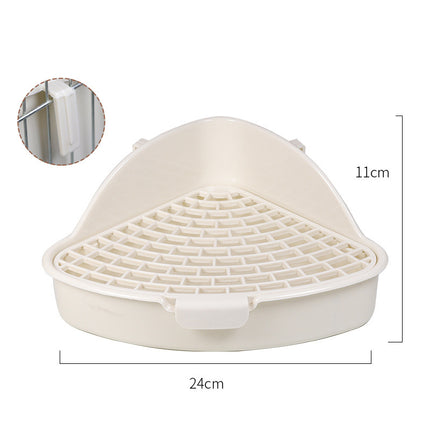 Rabbit Litter Box Bunny Corner Toilet Box Potty Trainer for Hamster, Guinea Pig, Ferret, Rat, Chinchilla Cage Pan