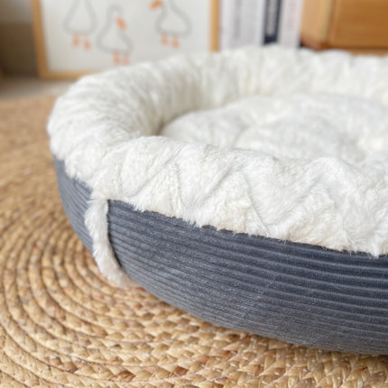 Plush Dog Bed Round Nest for Autumn & Winter – Cozy Cat & Puppy Mat