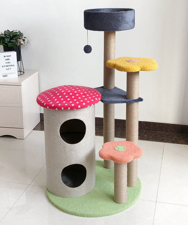 Cat Tower – Wear-Resistant Sisal Climbing Tree with Scratch Board | Petpexi