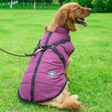 Waterproof Cotton Dog Vest – Chest-Back Winter Jacket | Petpexi