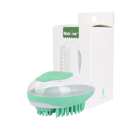 Dog Cat Bath Brush 2-in-1 Pet SPA Massage Comb – Soft Silicone Grooming & Shower Hair Cleaning Tool