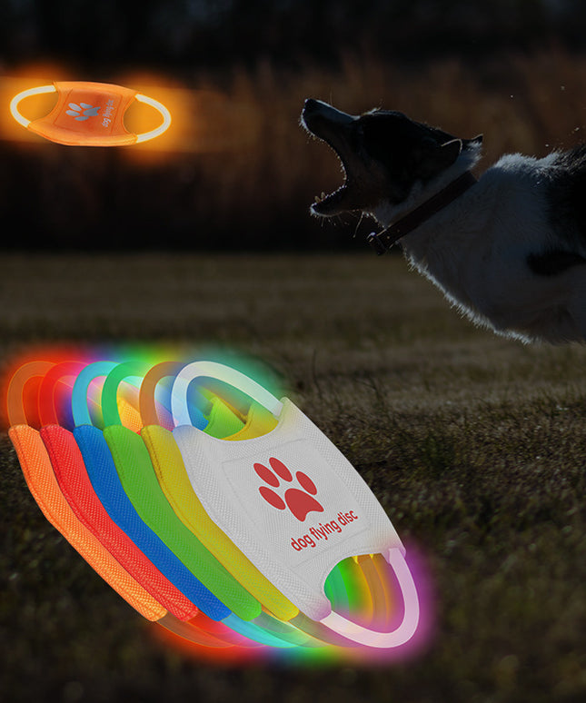 LED Luminous Flying Disc Dog Toy - Interactive Fetch & Training - Petpexi.com