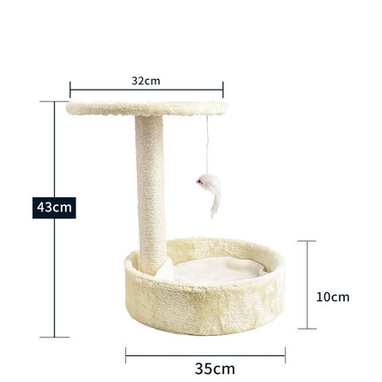 Cat Climbing Frame Litter Tree with Integrated Grab – Solid Wood Stylish Design | Petpexi