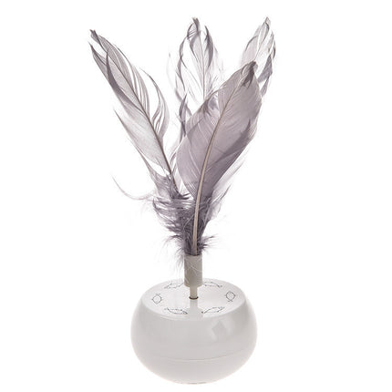 Pet Tumbler Feather Cat Teaser – Interactive Electric Cat Toy | Petpexi