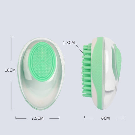 Dog Cat Bath Brush 2-in-1 Pet SPA Massage Comb – Soft Silicone Grooming & Shower Hair Cleaning Tool