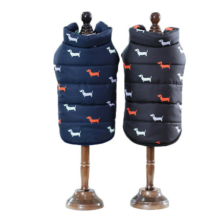 Premium Cotton Dog Vest - Casual Black & Dark Blue (S-XXL)