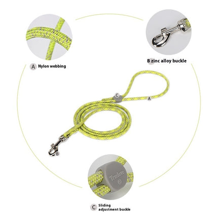 Colorful Sliding Adjustable Pet Leash - Heavy-Duty Nylon Dog Leash for All Sizes - petpexi.com