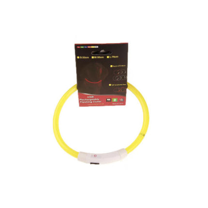 Pet Flashing USB Rechargeable Glowing Dog Collar – Safety Optical Fiber LED Necklace | Petpexi
