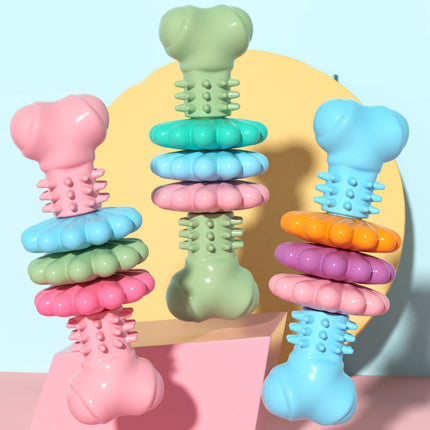 Indestructible TPR Bone Chew Toy for Dogs - Teeth Cleaning & Anxiety Relief - Petpexi.com