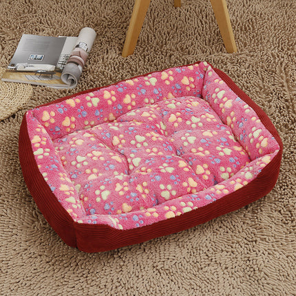 Cozy Flannel & Corduroy Pet Nest for Cats and Dogs - XXS (45x31x15cm) | PetPexi