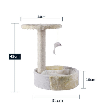 Cat Climbing Frame Litter Tree with Integrated Grab – Solid Wood Stylish Design | Petpexi