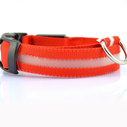 Nylon LED Luminous Dog Collar – Night Safety Flashing Glow Adjustable Pet Collar | Petpexi