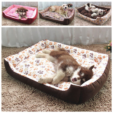 Cozy Flannel & Corduroy Pet Nest for Cats and Dogs - XXS (45x31x15cm) | PetPexi