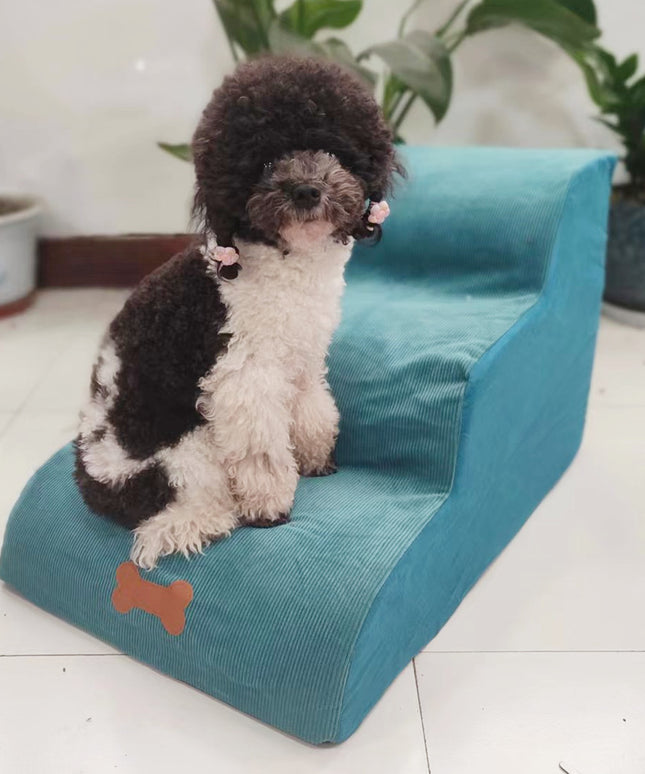 Premium 3-Tier Pet Dog Sponge Ladder for Small Pets - Free Fast Shipping USA