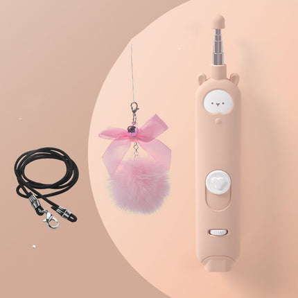 Cat Toy Laser Tease Stick with Feather Bell – Interactive Cat Wand | Petpexi