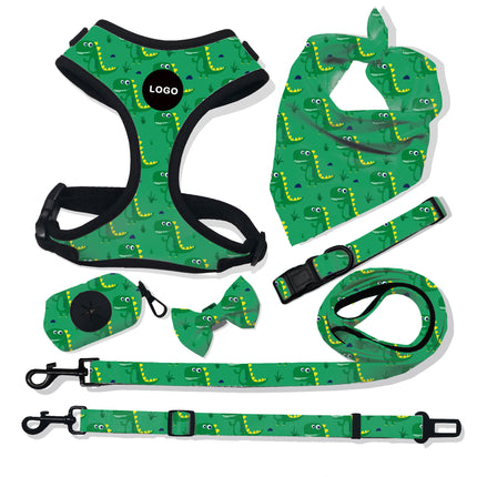 Pet Breathable Dog Harness Leash Set – Stylish & Comfortable Printed Cloth | Petpexi