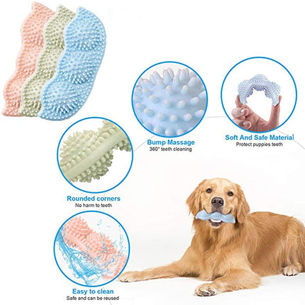 Petpexi Green TPE Teeth Cleaning Dog Toy Stick - Bite Resistant