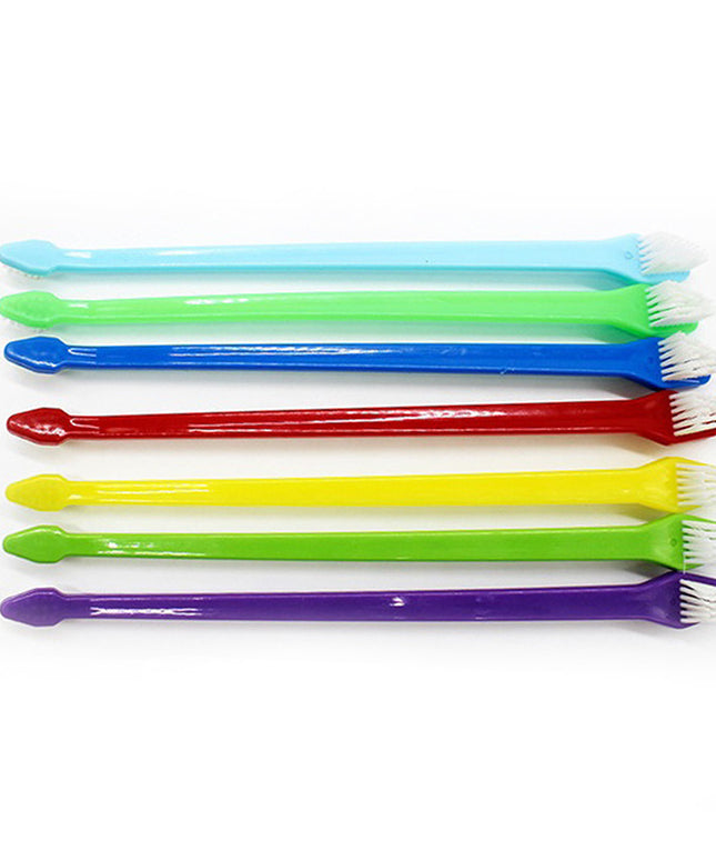 Nylon Bristle Dog Toothbrush with Paw Print Handle – Effective Oral Cleaning | Petpexi