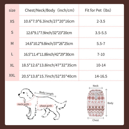 Bohemian Style Dog Clothes – Summer Vest & T-Shirt for Small to Medium Pets | Petpexi