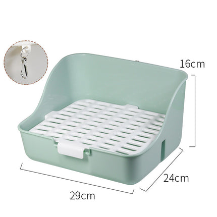 Rabbit Litter Box Bunny Corner Toilet Box Potty Trainer for Hamster, Guinea Pig, Ferret, Rat, Chinchilla Cage Pan