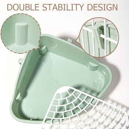 Rabbit Litter Box Bunny Corner Toilet Box Potty Trainer for Hamster, Guinea Pig, Ferret, Rat, Chinchilla Cage Pan