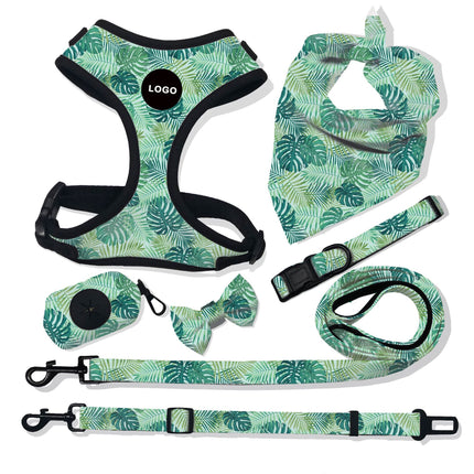 Pet Breathable Dog Harness Leash Set – Stylish & Comfortable Printed Cloth | Petpexi