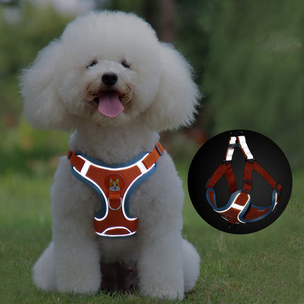 New Dog Leash and Harness Set | Adjustable Puppy Cat Harness Vest | Reflective No Pull Dog Harness | petpexi.com