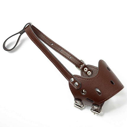 Adjustable Leather Dog Muzzle – Secure Bite-Proof Muzzle for Small & Large Dogs | Petpexi