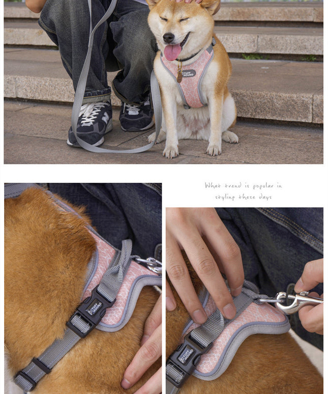Dog Chest Strap Vest Style – Adjustable Nylon Harness for Dogs | Petpexi