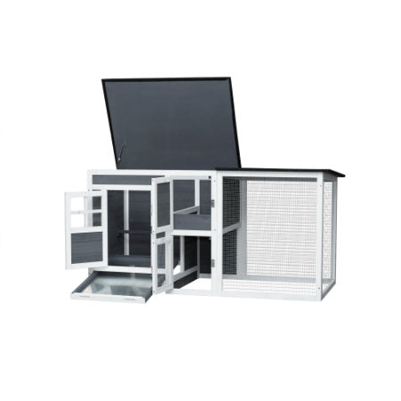 Outdoor Indoor Poultry Cage Small Animal House, Outdoor Chicken Hutch Coop with Running Cage
