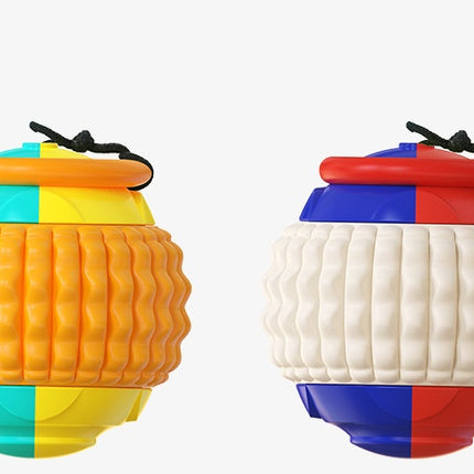PetPexi Retractable Rope Hand Throwing Ball Dog Toy - Teeth Cleaning & Interactive Play
