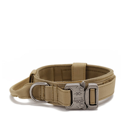 Adjustable Tactical Dog Collar – Durable Monochrome Nylon K9 Collar | Petpexi