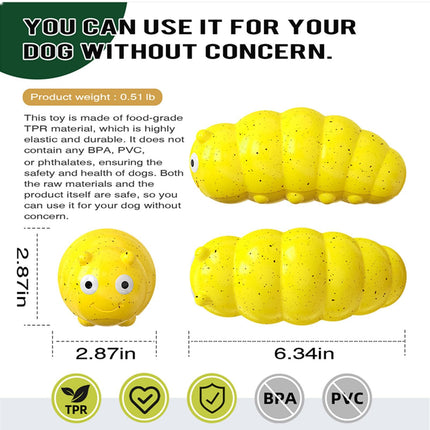 Indestructible Squeaky Dog Chew Toys for Aggressive Chewers - Medium, Durable, Food-Grade