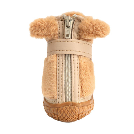 Winter Dog Shoes – Plush Anti-Slip Booties with Cute Ear Design for Small Dogs