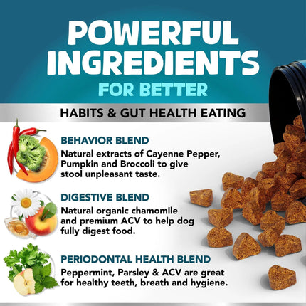 No Poo Chews for Dogs – Stop Poop Eating Behavior with Probiotics & Digestive Enzymes – 180 Soft Chews | www.petpexi.com