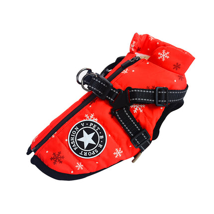 Waterproof Cotton Dog Vest – Chest-Back Winter Jacket | Petpexi