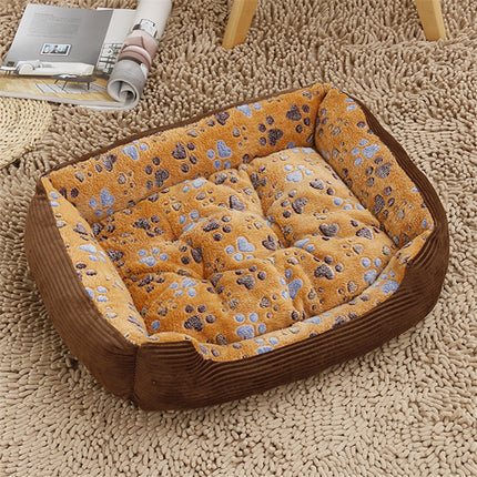Cozy Flannel & Corduroy Pet Nest for Cats and Dogs - XXS (45x31x15cm) | PetPexi