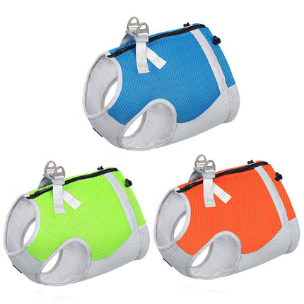 Summer Pet Dog Cool Clothes Traction Vest – Breathable Ice Silk, Casual Style | PetPexi