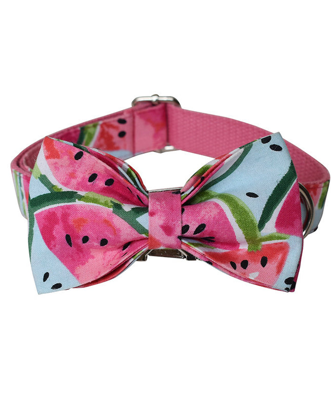 Flower Pattern Dog Collar & Leash Set – Durable Cotton Polyester with Customizable Metal Buckle | Petpexi
