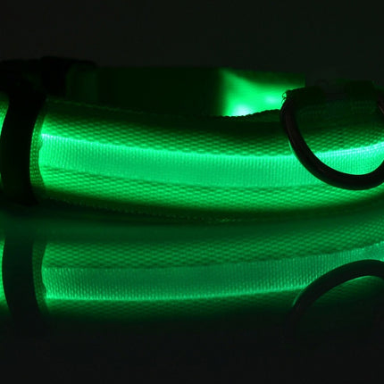 Nylon LED Luminous Dog Collar – Night Safety Flashing Glow Adjustable Pet Collar | Petpexi