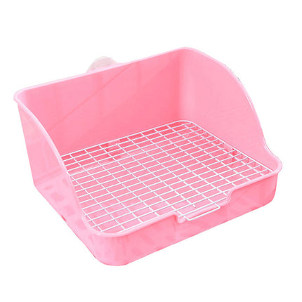 Rabbit Square Toilet Wire Large Heightened Closed Chinchilla Guinea Pig - Plastic Pet Toilet