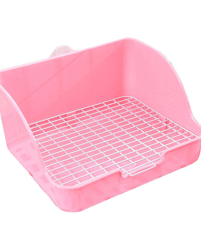 Rabbit Square Toilet Wire Large Heightened Closed Chinchilla Guinea Pig - Plastic Pet Toilet